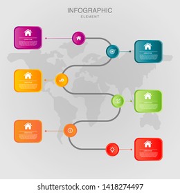 Infographics options template. Vector illustration. Can be used for workflow layout, diagram, business step options, banner, web design, plan