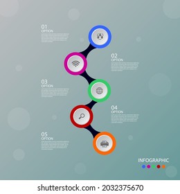 plantilla de opciones de infografía, que se puede utilizar para diseño de flujo de trabajo, opciones de pasos empresariales, diagrama, diseño de banners y páginas web, ilustración vectorial.