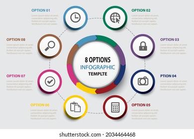 Infografik Optionen Vorlage, kann für Workflow-Layout, Business Step Optionen, Diagramm, Banner und Web Design,Vektorgrafik verwendet werden.