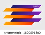 Infographics paper rectangle banners with shadows on white background.