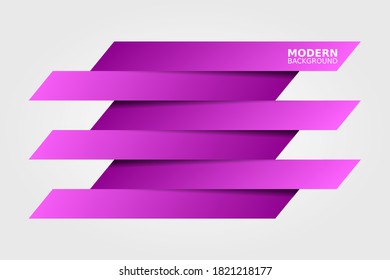 Banderas de rectángulos de papel de infografía con sombras sobre fondo blanco.