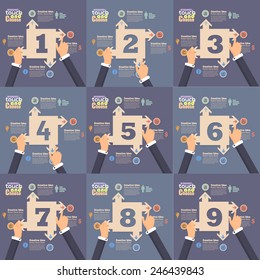 Infographics Paper Template Numbers Style