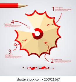infographics with pencil sharpend
