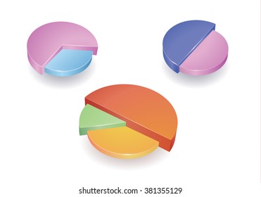 Infographics pie chart. 3d infographics pie chart