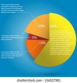 Infographics - Pie Chart Design vector eps10 