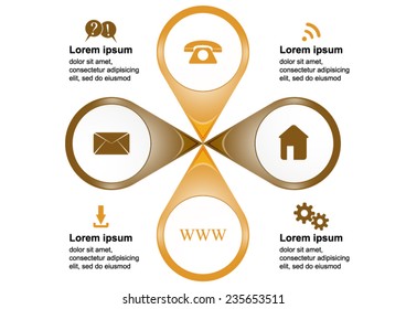 Infographics Pointers - vector 