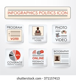 Infographics politics icon (newspaper). The image can be used for your business, presentations, projects, promotion