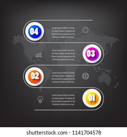 infographics for presentation with 4 options vector design illustration eps.10