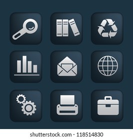 iconos de infografía y presentación, conjunto de botones, vector