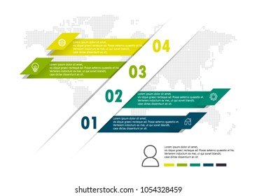  Infographics presentation template with 4 idea options. business data,Vector illustration.and symbol