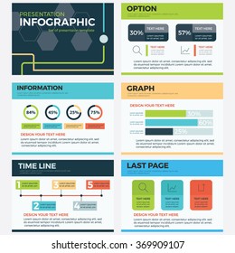 infografías Presentación Concepto de Plantilla Datos de negocio, Elemento infográfico, Ilustración de diseño de Vector