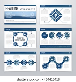 Infographics presentation template flat design set for brochure or flyer