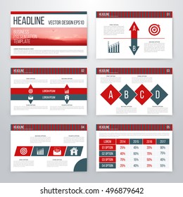 Infographics presentation template flat design