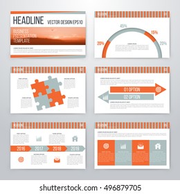 Infographics presentation template flat design