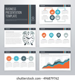 Infographics presentation template flat design