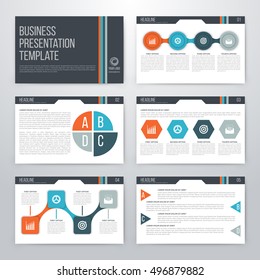 Infographics presentation template flat design