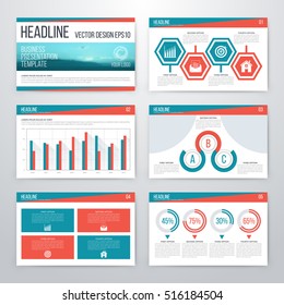 Infographics presentation template flat design. Cover brochure