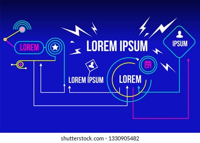 infographics of production and negotiations with the client
