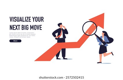 Infographics, profit and analytics banner. Presentation slide templates or hero banner images for websites, or apps. Business concept illustrations. Modern flat style. Vector