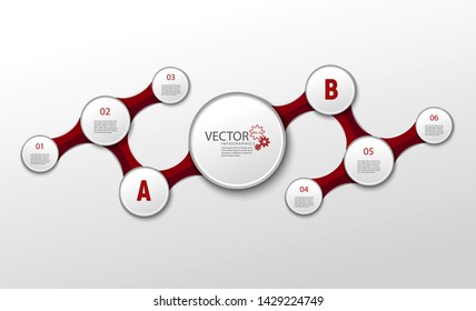 Infographics. Project presentation. The layout of the business plan. Development diagram. Vector illustration.