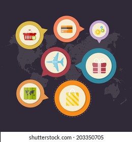 Infographics purchase and delivery of goods, vector