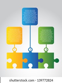 infographics puzzle over gray background vector illustration