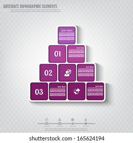 Infographics pyramid design element