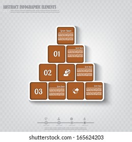 Infographics pyramid design element