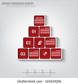 Infographics pyramid design element