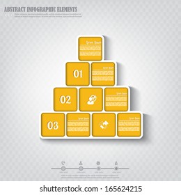 Infographics pyramid design element