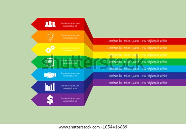 Infographics Rainbow Color Stock Vector (Royalty Free) 1054416689