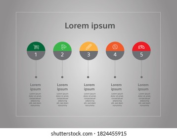 infographics report option layout circle