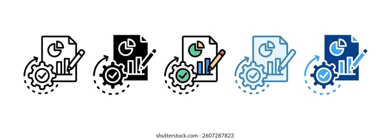 Infographics Routine Icon Set Multiple Style Collection