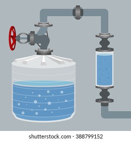 water tank vector images stock photos vectors shutterstock https www shutterstock com image vector infographics scheme liquid water tank pipes 388799152