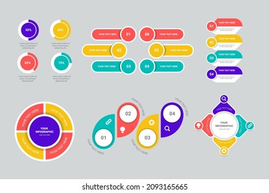 infographics Sci Fi isolated on transparent futuristic background. Abstract future concept science virtual graphic Interface screen with colored infographic digital illustration.
