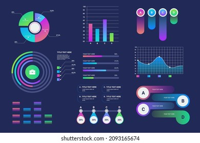 infografía de Sci Fi aislada sobre fondo futurista transparente. Resumen del futuro concepto ciencia pantalla de interfaz gráfica virtual con ilustración digital infográfica de color.