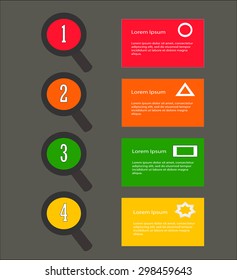 Infographics search design vector