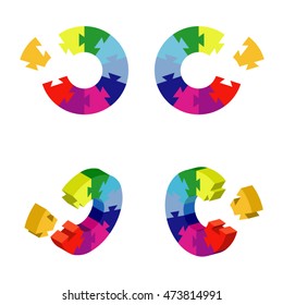 Infographics. Sector. Color set. Vector.