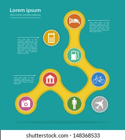infographics of services in a city