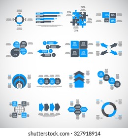 Infographics set - A set of 16 infographics templates - Eps 10 vector - Fully and easy editable