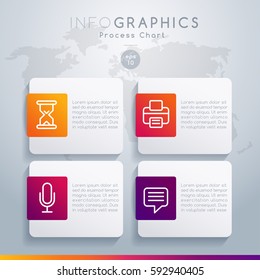 Infographics Set for Brochure, Business Chart or Web Design : Vector Illustration