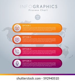Infographics Set for Brochure, Business Chart or Web Design : Vector Illustration