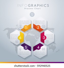 Infographics Set for Brochure, Business Chart or Web Design : Vector Illustration
