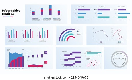 Infographics  set for the business growth