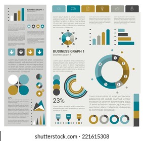 Infographics set elements. Collection of charts, diagrams, schemes, speech bubbles. Vector.