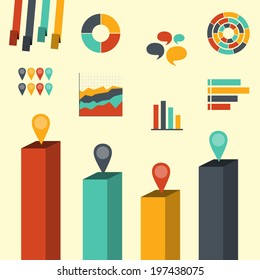 Infographics. Set elements. Isolated illustration icon