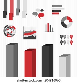 Infographics. Set elements. Isolated illustration icon