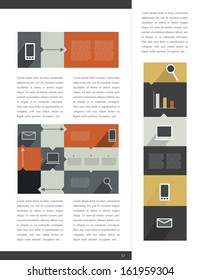 Infographics set elements. Vector design template. Charts, graphs and speech bubblse for print or web page.