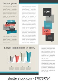Infographics set elements. Vector design template. Charts, graphs and speech bubblse for print or web page. 