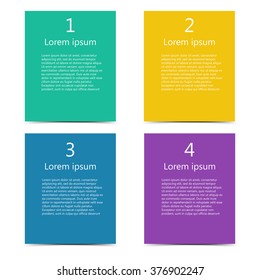 Infographics Set of four bright banners, template for your design, vector